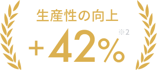 サービス生産性の向上+42%